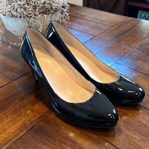 Cole Haan cushion heels, black, size 9B.